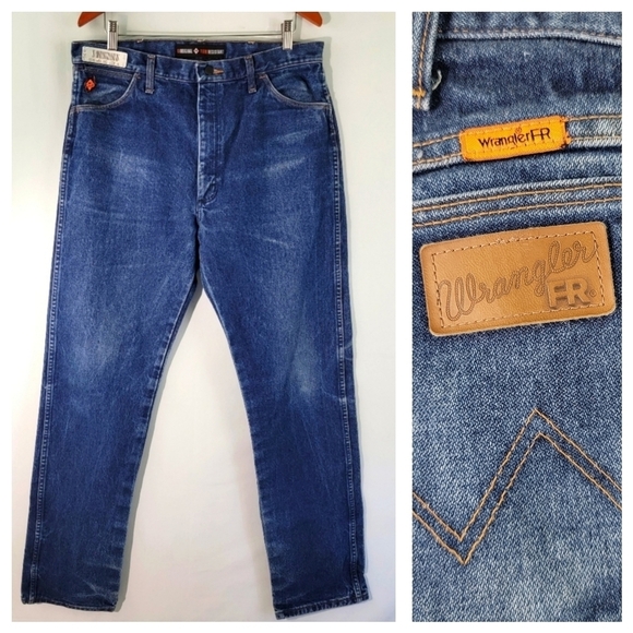 Wrangler MVM FR13 Original Flame Resistance Men's Work Blueb Jeans Sz 36 X 36 - Picture 1 of 12